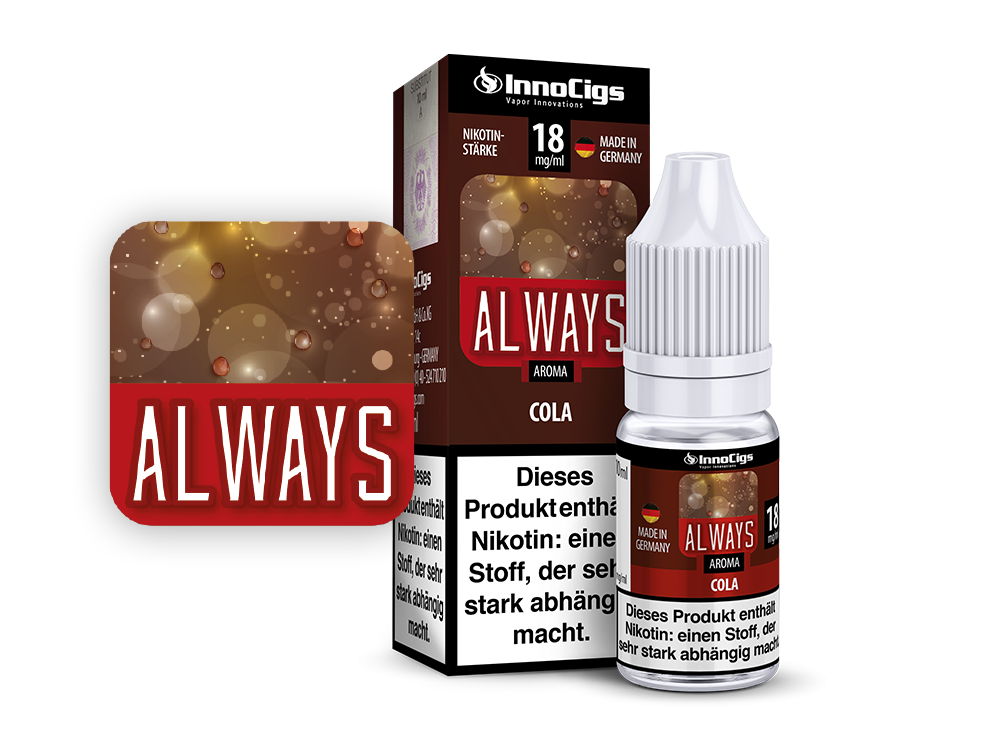 Always Cola Aroma - Liquid fr E-Zigaretten Always Cola Aroma - Liquid fr E-Zigaretten