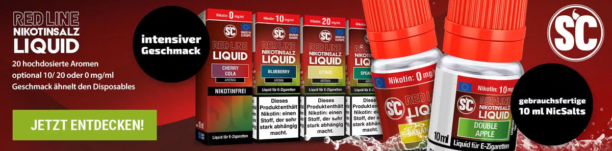 SC Red Line Nikotinsalz Liquid mit intensiven Geschmack entdecken 
