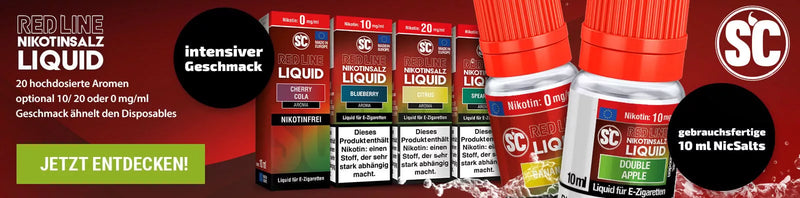 SC Red Line Nikotinsalz Liquid mit intensiven Geschmack entdecken 